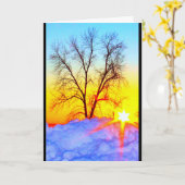 Winter-Sonnenuntergang, der an Sie denkt Karte (Gelbe Blume)