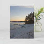 Winter-Sonnenuntergang Einladung (Stehend Vorderseite)