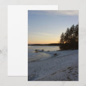 Winter-Sonnenuntergang Einladung (Vorne/Hinten)