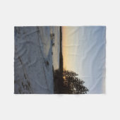 Winter-Sonnenuntergang Fleecedecke (Vorderseite (Horizontal))