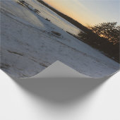 Winter-Sonnenuntergang Geschenkpapier (Ecke)