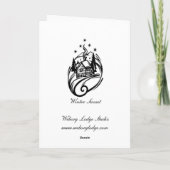 Winter-Sonnenuntergang-Gruß-Karte Karte (Rückseite)