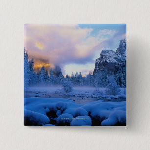 Winter-Sonnenuntergang in Yosemite Nationalpark Button