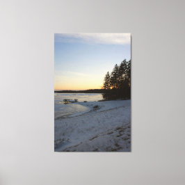 Winter-Sonnenuntergang Leinwanddruck