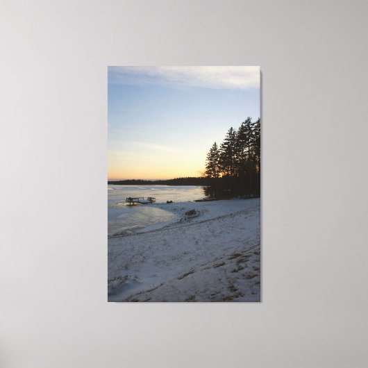 Winter-Sonnenuntergang Leinwanddruck (Vorderseite)