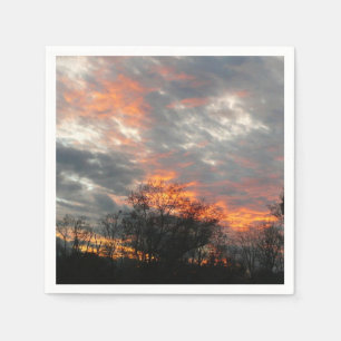 Winter-Sonnenuntergang Natur Landschaftsfotografie Serviette