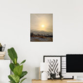 Winter-Sonnenuntergang-Plakat Poster (Heimbüro)