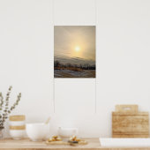 Winter-Sonnenuntergang-Plakat Poster (Küche)