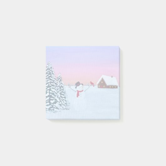 Winter-Sonnenuntergang Post-it Klebezettel (Vorderseite)