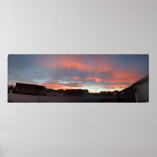 Winter-Sonnenuntergang Poster
