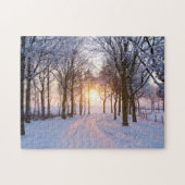 Winter-Sonnenuntergang Puzzle (Horizontal)