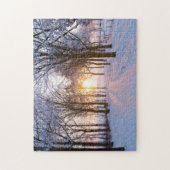 Winter-Sonnenuntergang Puzzle (Vertikal)
