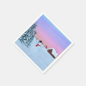 Winter-Sonnenuntergang Serviette (Ecke)