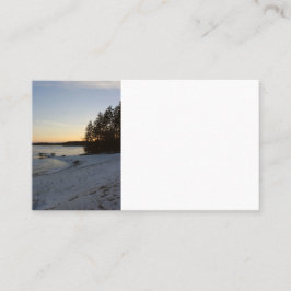 Winter-Sonnenuntergang Visitenkarte