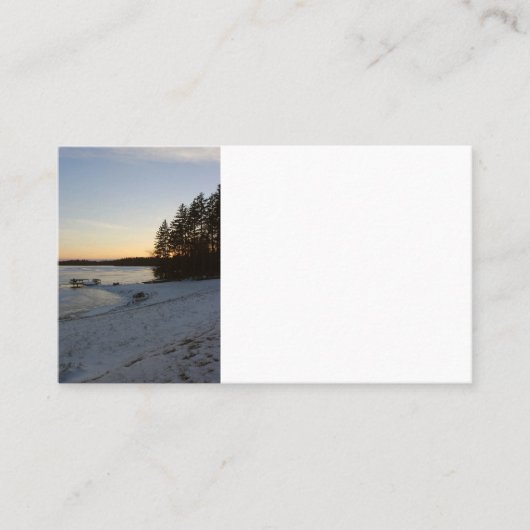 Winter-Sonnenuntergang Visitenkarte (Vorderseite)