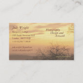 Winter-Sonnenuntergang-Visitenkarte Visitenkarte (Rückseite)