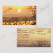 Winter-Sonnenuntergang-Visitenkarte Visitenkarte (Vorne/Hinten)