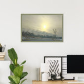 Winter-Sonnenuntergangs-Plakat Poster (Heimbüro)
