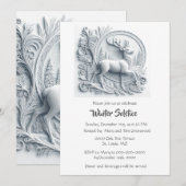 Winter-Sonnenwende-Abendessen des Bockhirsches  Einladung (Vorne/Hinten)