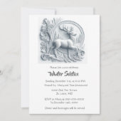 Winter-Sonnenwende-Abendessen mit Hirsch Einladung (Vorderseite)