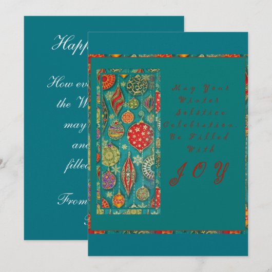 Winter-Sonnenwende Einladung (Vorne/Hinten)