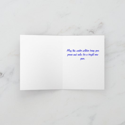 Winter-Sonnenwende Feiertagskarte (Innenseite)