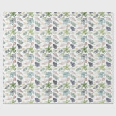 Winter-Sonnenwende-Flora-Symbole Geschenkpapier (Flach)