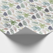 Winter-Sonnenwende-Flora-Symbole Geschenkpapier (Ecke)