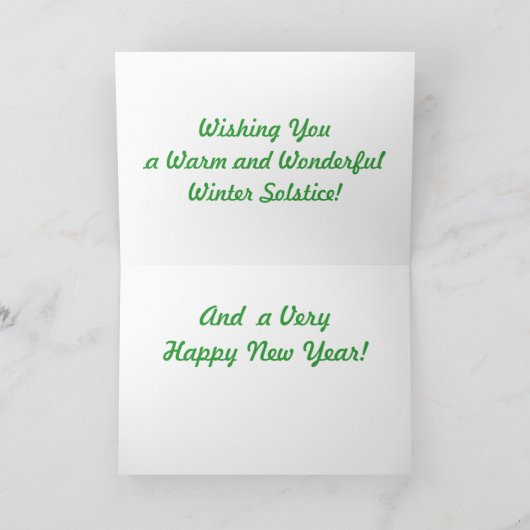 WINTER-SONNENWENDE-GRÜSSE FEIERTAGSKARTE (Innenseite)