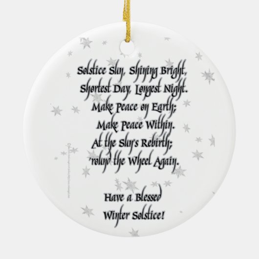 Winter-Sonnenwende Keramikornament (Hinten)