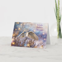 Winter-Sonnenwende Magischer Weißer Flug-Eule-Yule