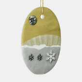 Winter-Sonnenwende-Morgen - Collage Keramikornament (Rechts)