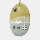 Winter-Sonnenwende-Morgen - Collage Keramikornament (Links)