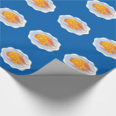 Winter-Sonnenwende-Packpapier, blau Geschenkpapier (Ecke)