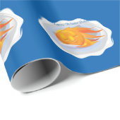 Winter-Sonnenwende-Packpapier, blau Geschenkpapier (Rolleneckpunkt)