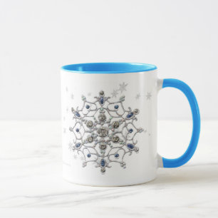 Winter-Sonnenwende-Schneeflocke Tasse