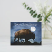 Winter-Sonnenwende-Segen Buffalo Postkarten (Stehend Vorderseite)