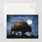 Winter-Sonnenwende-Segen Buffalo Postkarten (Vorne/Hinten)