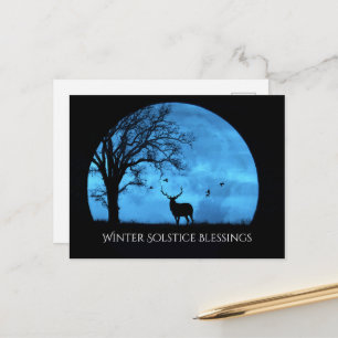 Winter-Sonnenwende-Segen Eichenmond-Elch Postkarte