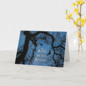 Winter-Sonnenwende-Segen-Raben-Mond und Eiche Karte (Gelbe Blume)