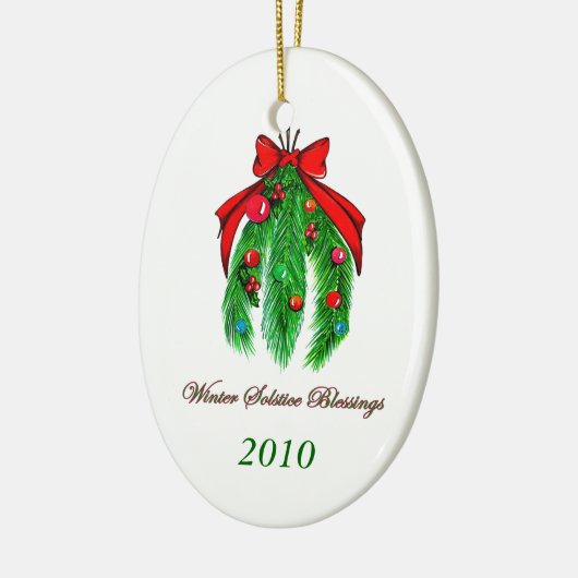 Winter-Sonnenwende-Segen-Verzierung Keramikornament (Links)