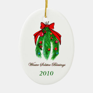 Winter-Sonnenwende-Segen-Verzierung Keramikornament