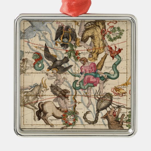 Winter-Sonnenwende Silbernes Ornament (Vorne)