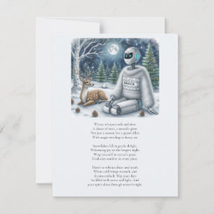 Winter-Sonnenwende-Tech-AI-Roboter-Weihnachtskarte