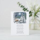 Winter-Sonnenwende-Tech-AI-Roboter-Weihnachtskarte (Stehend Vorderseite)