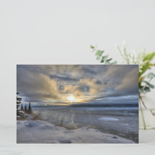 Winter-Sonnenwende Turnagain Arm Briefpapier (Stehend Vorderseite)