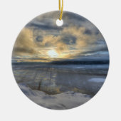Winter-Sonnenwende Turnagain Arm Keramikornament (Vorne)