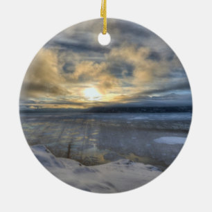 Winter-Sonnenwende Turnagain Arm Keramikornament