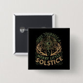 Winter-Sonnenwende Yule Weihnachtsfeiertag  Button (Vorne & Hinten)