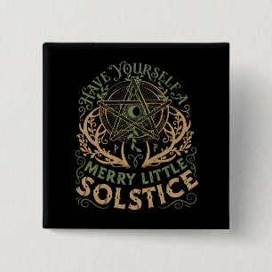 Winter-Sonnenwende Yule Weihnachtsfeiertag Button